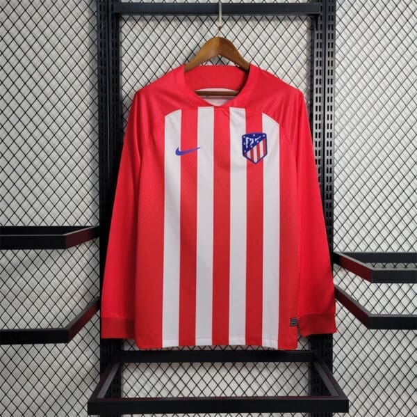 Atletico Madrid 23/24 Home Kit -Long Sleeve- – Fan Version
