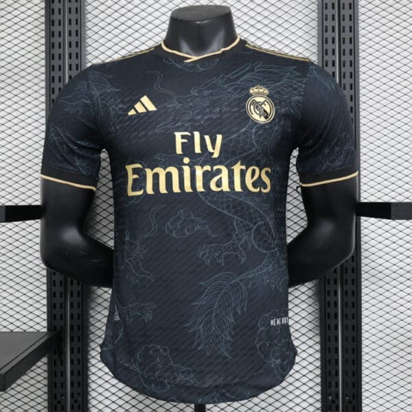 Real Madrid Black & Gold Dragon Kit – Player Version