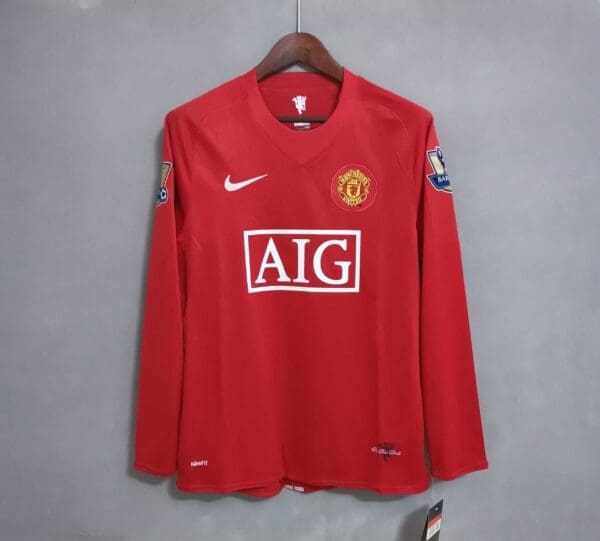 MANCHESTER UNITED 2007/2008 Home kit – Long sleeve