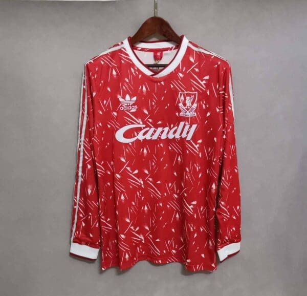 IiverpooI 1989/1990 Home Red Kit – Long sleeve