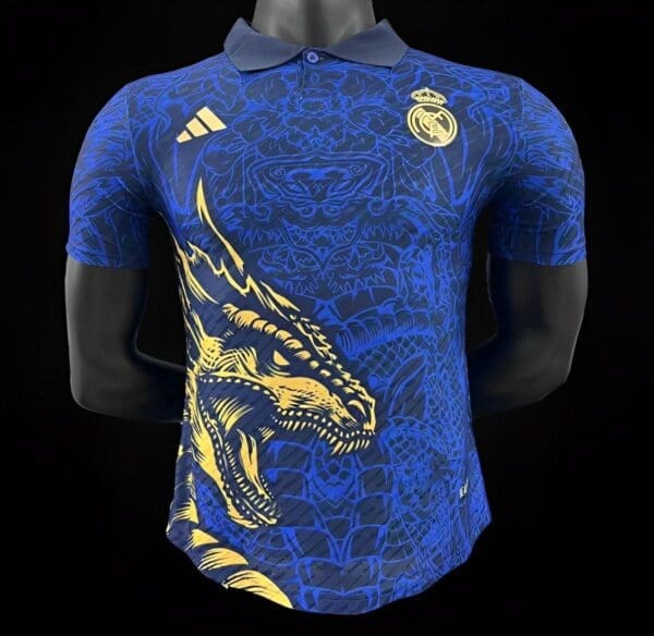 Real Madrid Blue Dragon Polo Jersey 24/25 – Player version