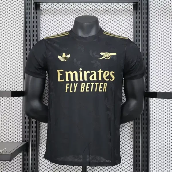 Arsenal 2024/25 Black & Gold Jersey Special Edition – Player Version