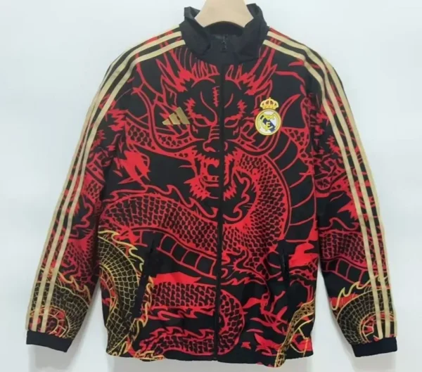 real madrid 24/25 reversible windbreaker -  Red & Black