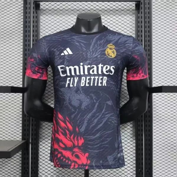 Real Madrid Black & Pink Dragon Jersey 24/25 – Player version