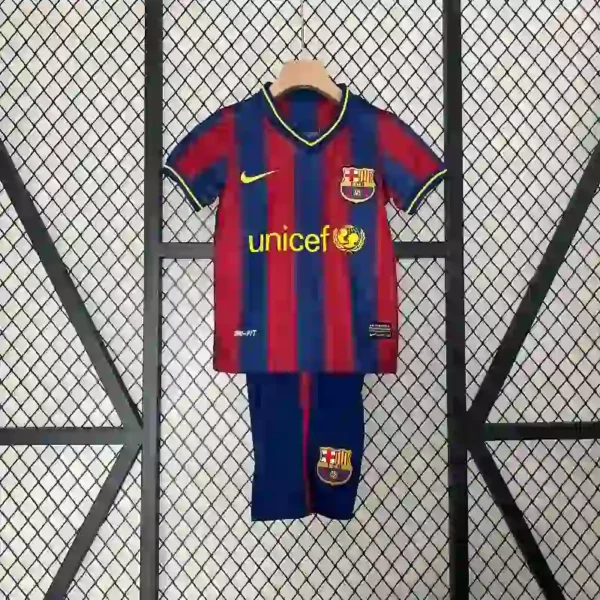 Fc Barcelona 2009-10 Home Kit - Kids