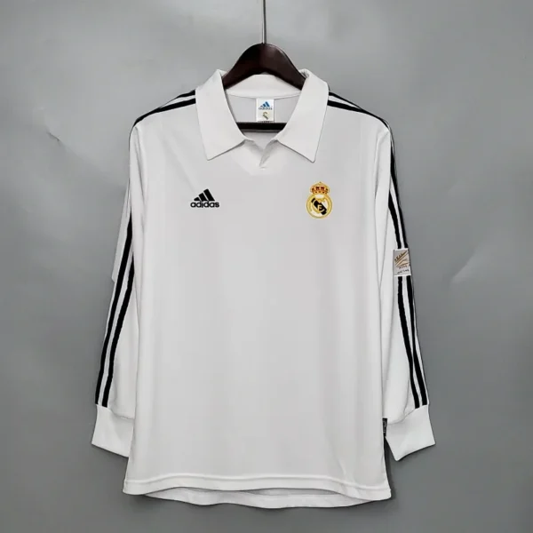 Real Madrid 2002 Home Kit -Long Sleeve – Fan Version
