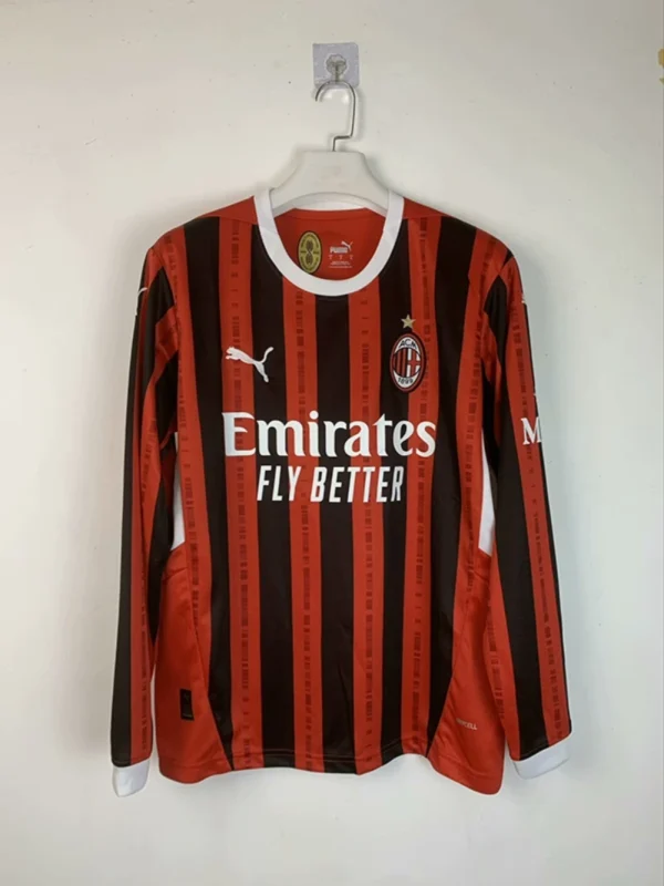 AC Milan 2024-25 Home Kit -Long Sleeve - Fan Version