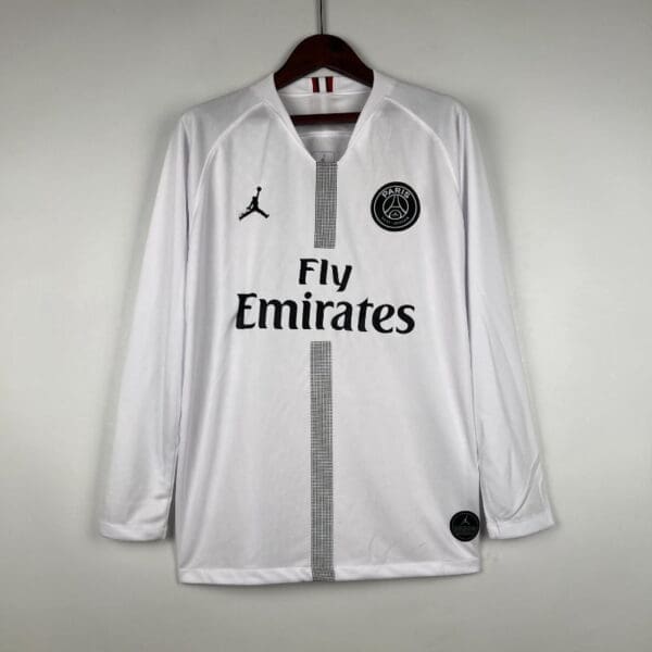 Paris X Jordan 2018-19 White Kit -Long Sleeve- Fan Version