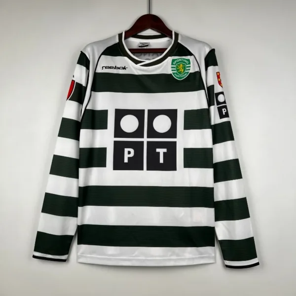 Sporting Lisbonne 2001-03 Home kit - Long Sleeve - Fan Version