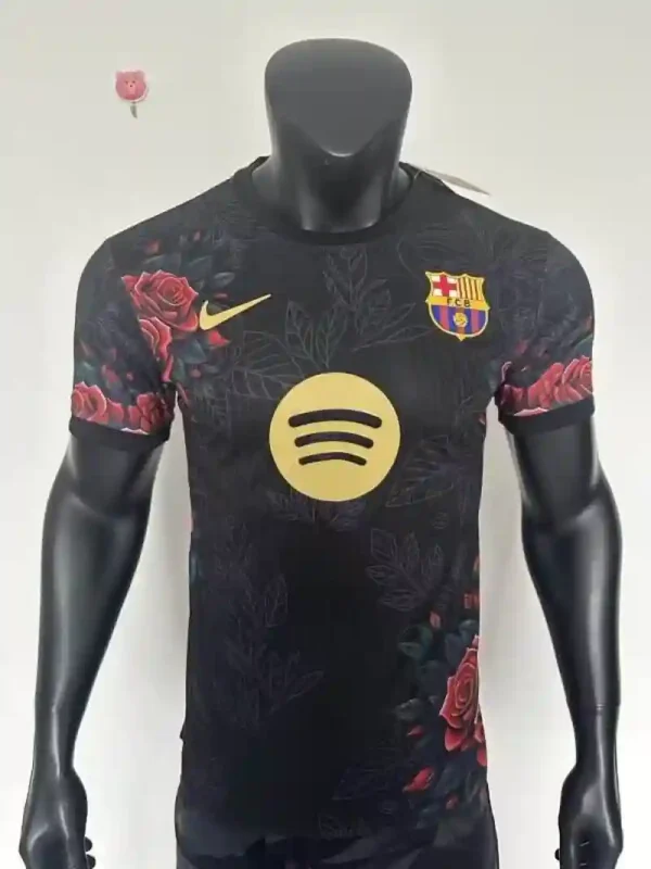 FC Barcelona Black Kit Red Roses – Player version