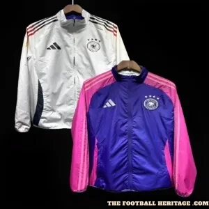 Germany 2024 Windbreaker White and Pink Reversible Tracksuit